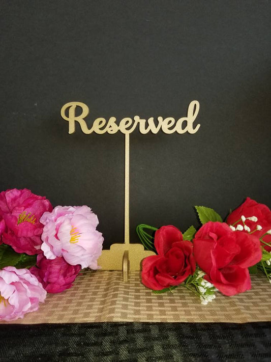 Reserved Sign. Reserved Wedding Sign. Freestanding Reserved Table Sign. Wood Reserved Table Sign. Wedding decor. Wedding table 6.25 or 12"