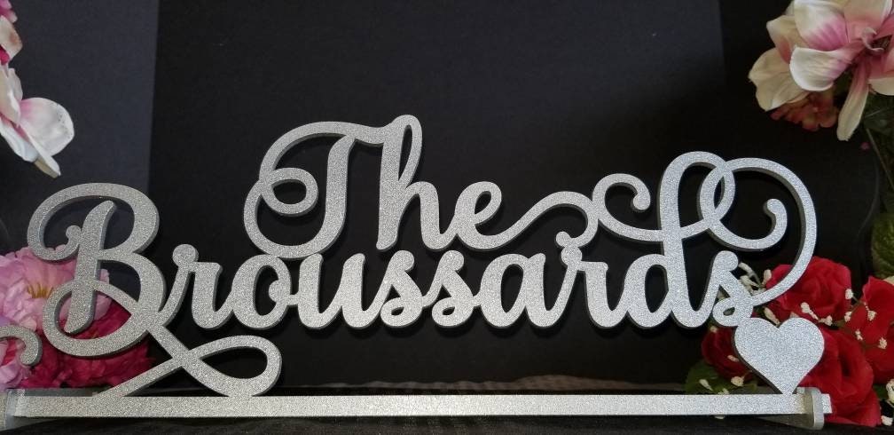 Custom Wedding Name Sign For Head Table, Mr & Mrs sign for sweetheart table