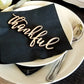 Thankful Place Cards, Thanksgiving Name Plates, Thankful Wooden Word, Holiday Decor, Thanksgiving Place settings, Small Wood Thankful Sign