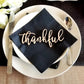 Thankful Place Cards, Christmas Name Plates, Thankful Wooden Word, Holiday Decor, Christmas Place settings, Small Wood Thankful Sign