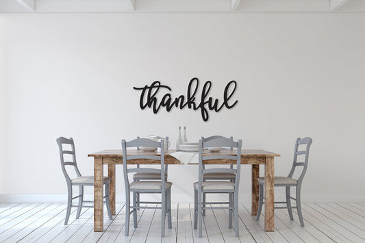 Thankful sign, Thankful Wood Sign, Thankful Wall Decor, Thanksgiving Decor, Thankful Word Sign, Wood Thankful Sign, Thankful Wall Sign decor