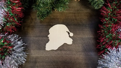 Santa Claus Wood Cut Out Shape,, Wood Santa Head Blank, Santa wood blank, Santa Crafts, DIY Christmas Wood Blanks