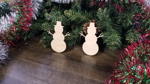 Snowman Wood Cut out Shape, Snowman Blank, Snowman wood craft, DIY Christmas Wood Blanks, Snowman Blank
