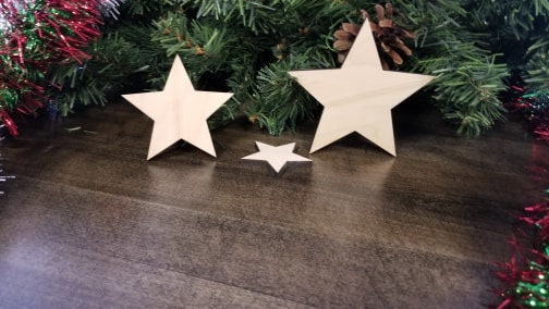 Star Wood Cut out Shape, Star wooden Blank, DIY Christmas Wood Blanks, Star shape blank