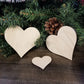 Heart Wood Cut out Shape, Wooden Heart Blank, DIY Christmas Wood Blanks