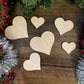 Heart Wood Cut out Shape, Wooden Heart Blank, DIY Christmas Wood Blanks
