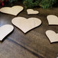 Heart Wood Cut out Shape, Wooden Heart Blank, DIY Christmas Wood Blanks