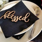 Blessed Place Cards, Blessed sign, Thanksgiving table setting, Holiday Decor Thanksgiving Place settings, Small Wood Blessed Sign