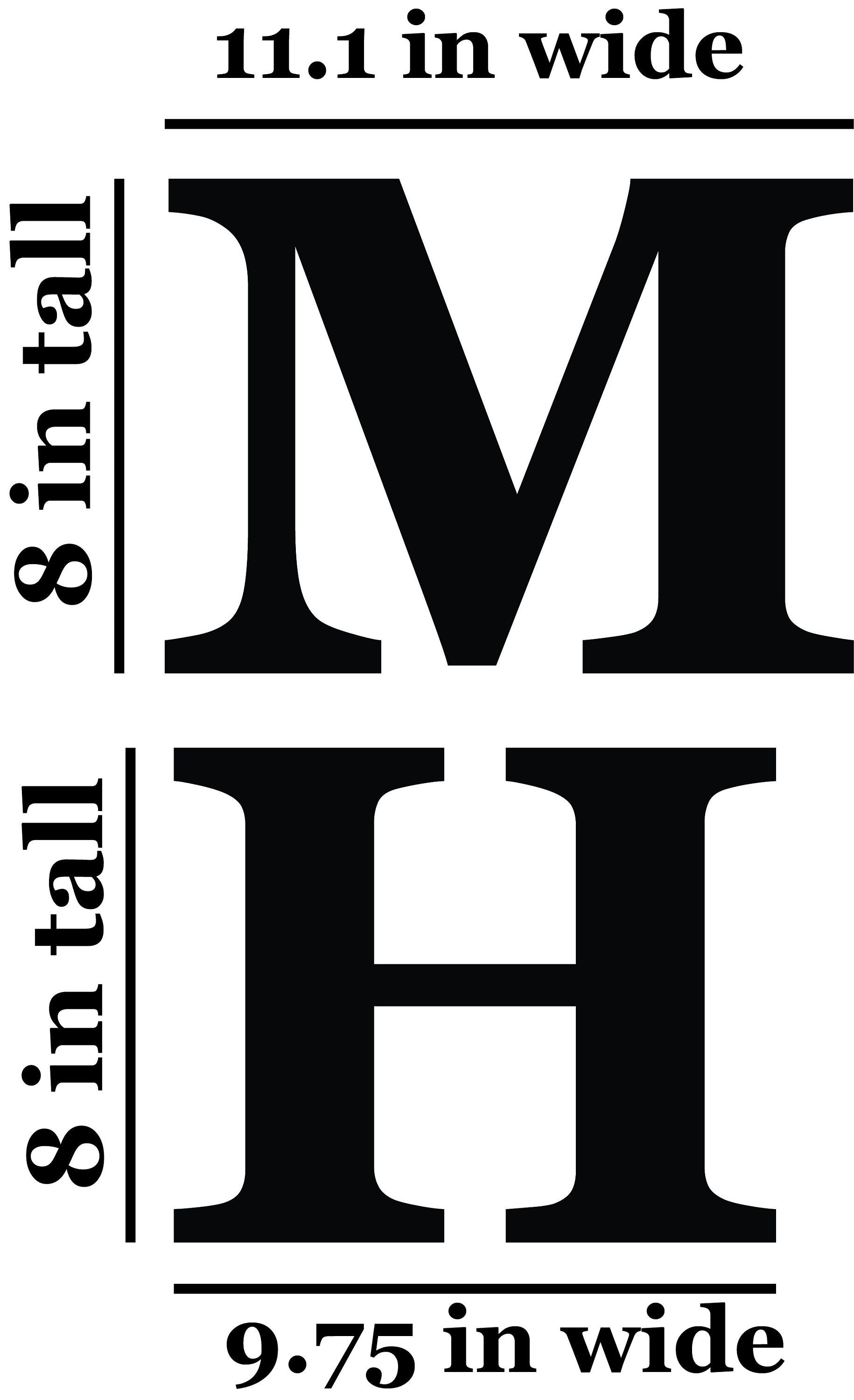 Capital Wood Letter for wall or wedding - Initial - Print font