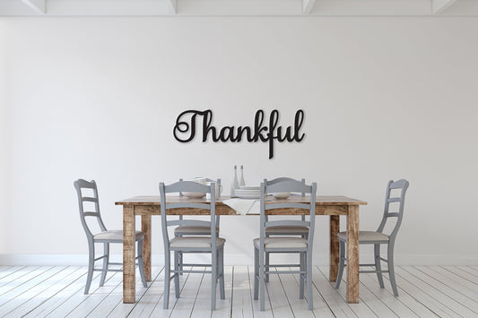 Thankful sign, Thankful Wood Sign, Thankful Wall Decor, Thanksgiving Decor, Thankful Word Sign, Wood Thankful Sign, Thankful Wall Sign decor