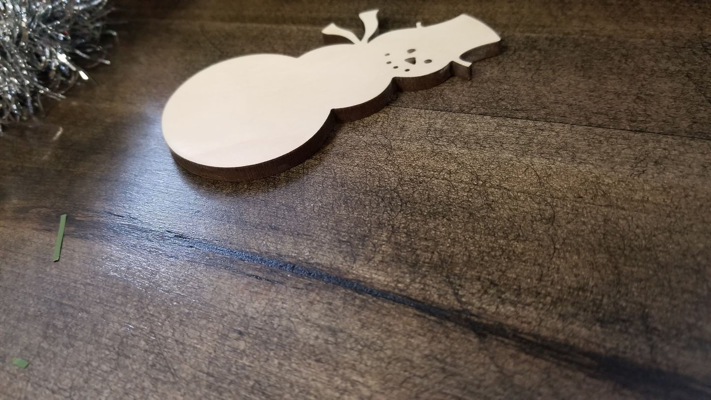 Snowman Wood Cut Out Shape, Wood Snowman Blank, Snowman wood craft, DIY Christmas Wood Blanks, Snowman Blank
