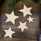Star Wood Cut out Shape, Star wooden Blank, DIY Christmas Wood Blanks, Star shape blank