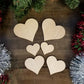 Heart Wood Cut out Shape, Wooden Heart Blank, DIY Christmas Wood Blanks