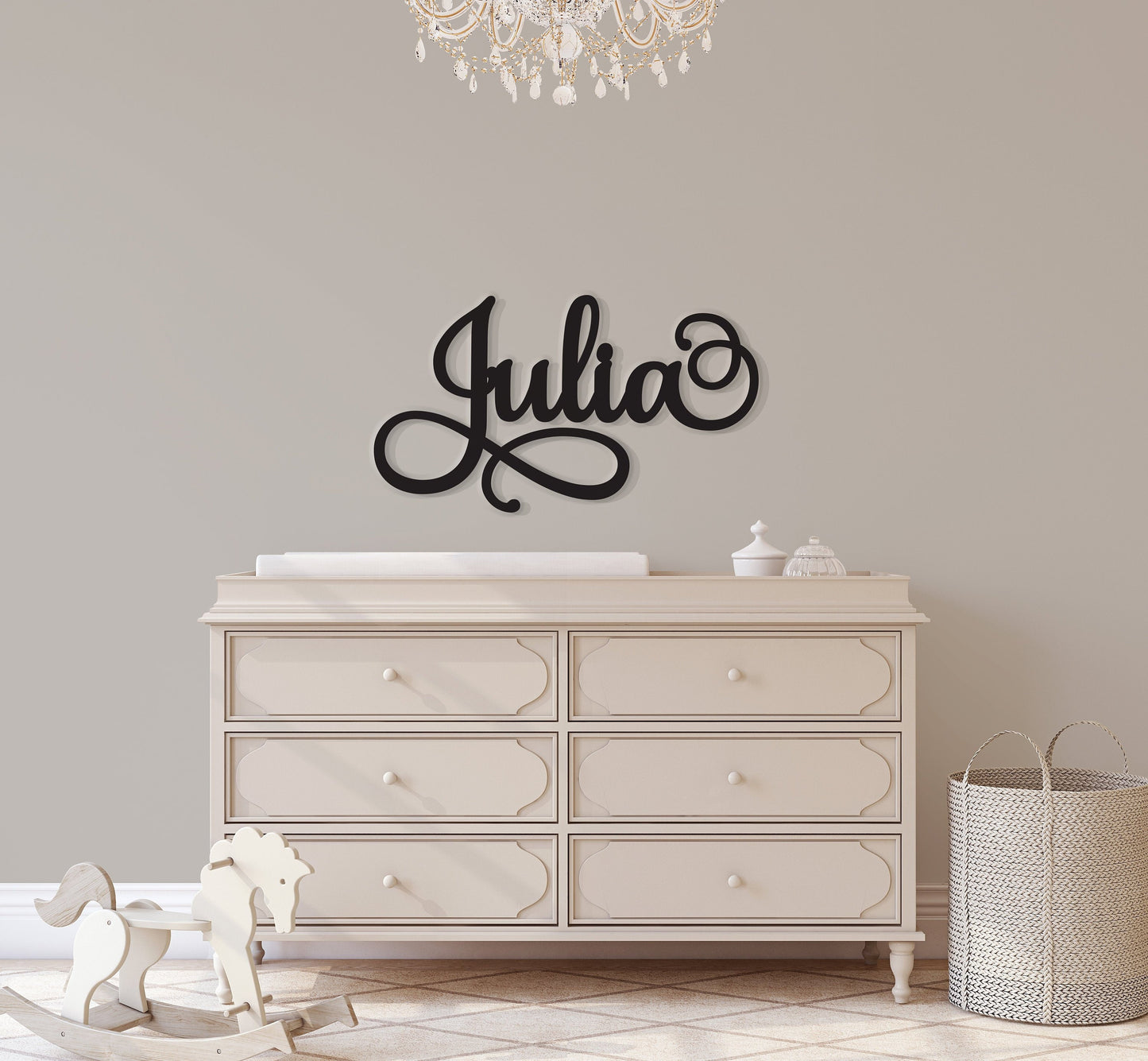 Custom Name Sign, Fancy Script Name sign - Personalized Wood Signs