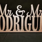 Mr & Mrs Sign - Custom Wedding Name sign - Mr and Mrs Wood Name - Personalized Last Name Sign - Sweetheart table Centerpiece Sign 18-24 inch