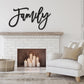 Family sign, Family Wood Sign, Family Wall Decor, Thanksgiving Decor, Family Word Sign, Wood Cut Out Family Sign, Family & Dining room decor