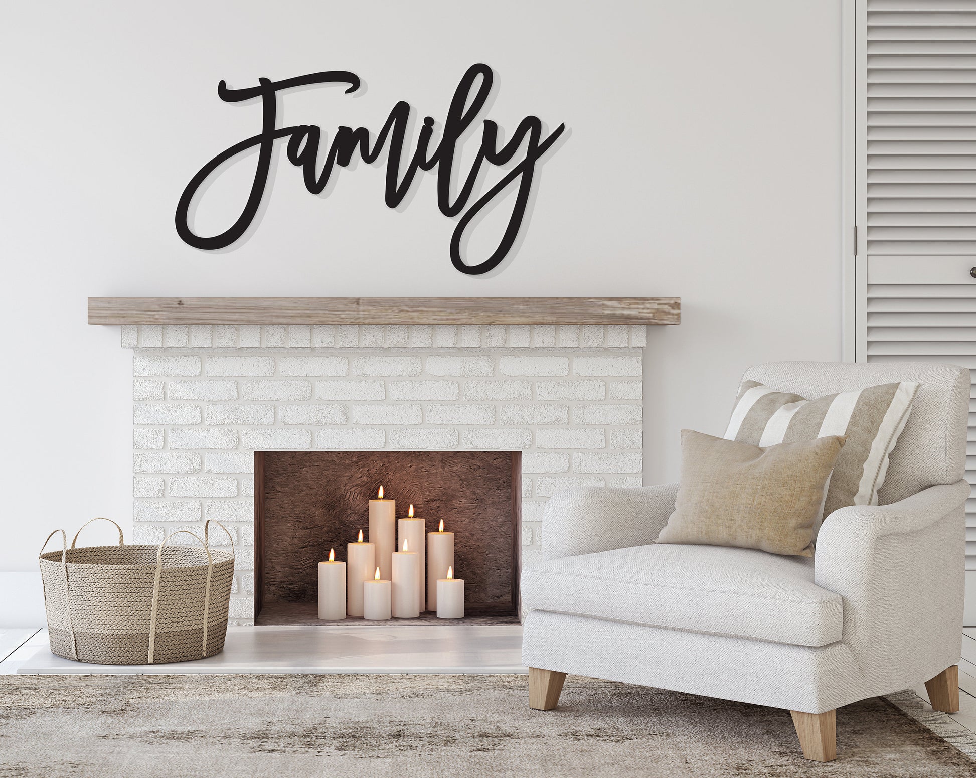 Family sign, Family Wood Sign, Family Wall Decor, Thanksgiving Decor, Family Word Sign, Wood Cut Out Family Sign, Family & Dining room decor