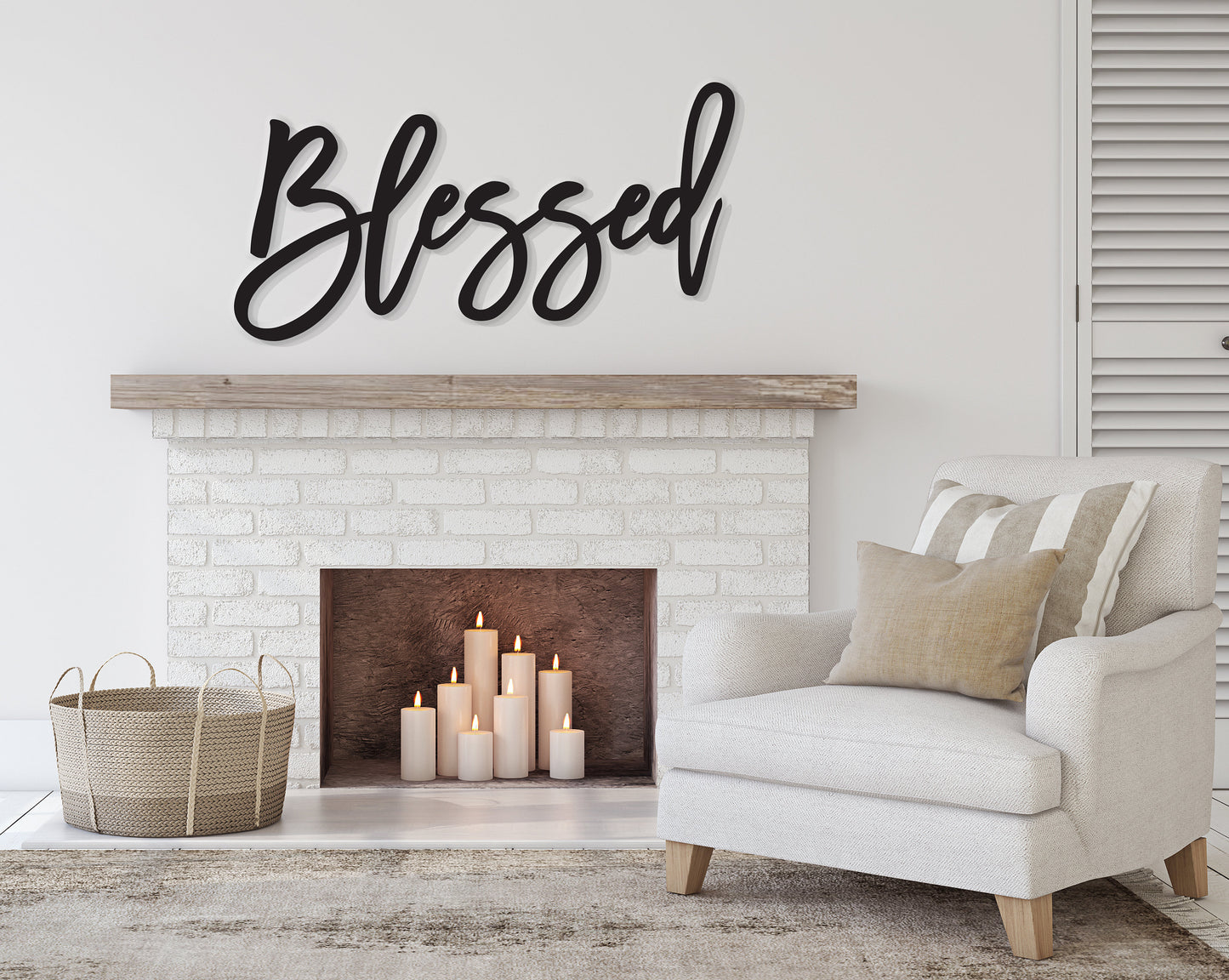 Blessed sign, Blessed Wood Sign, Blessed Wall Decor, Thanksgiving Decor, Blessed Word Sign, Wood Blessed Sign, Blessed Family Sign decor