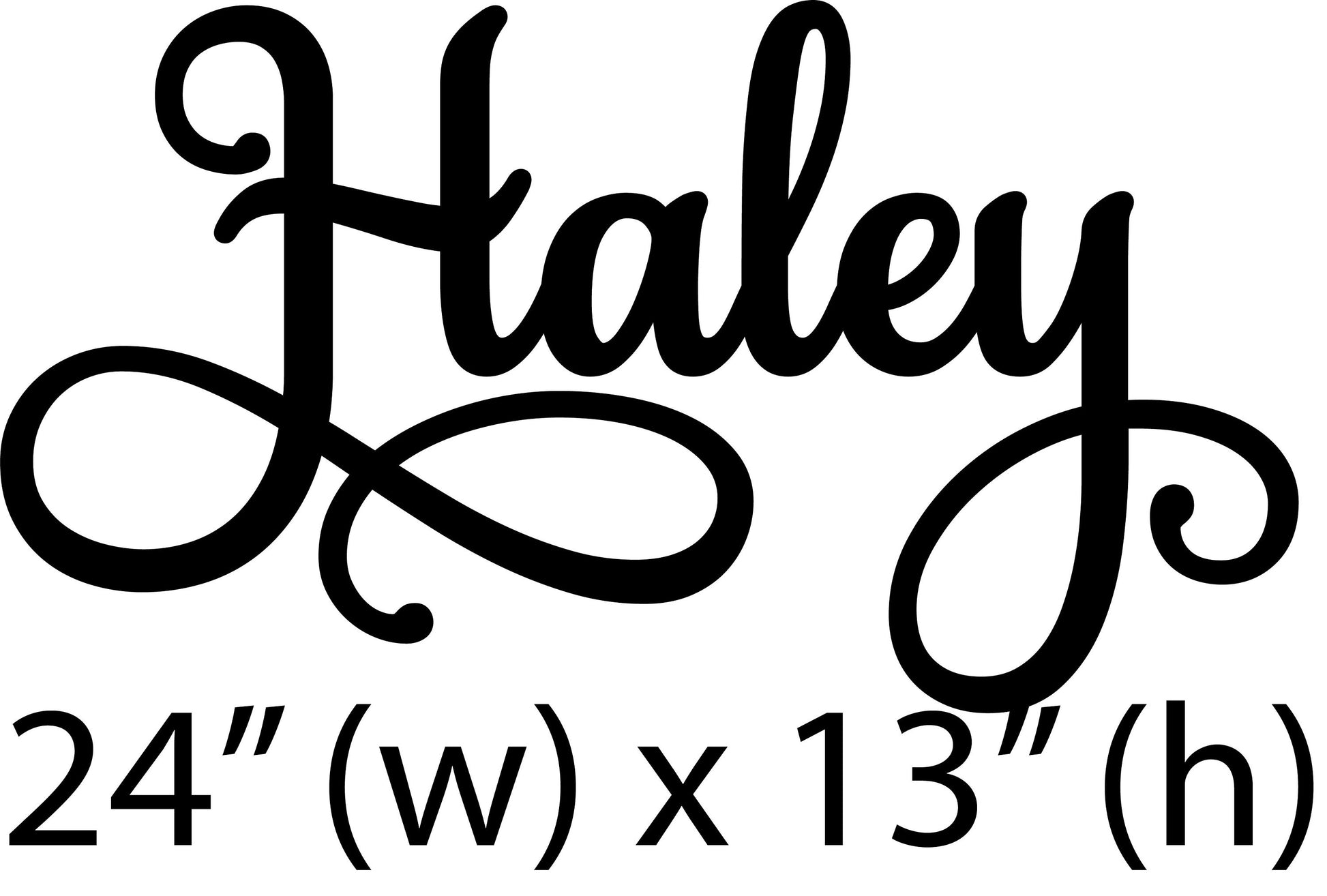 Custom Name Sign, Fancy Script Name sign - Personalized Wood Signs
