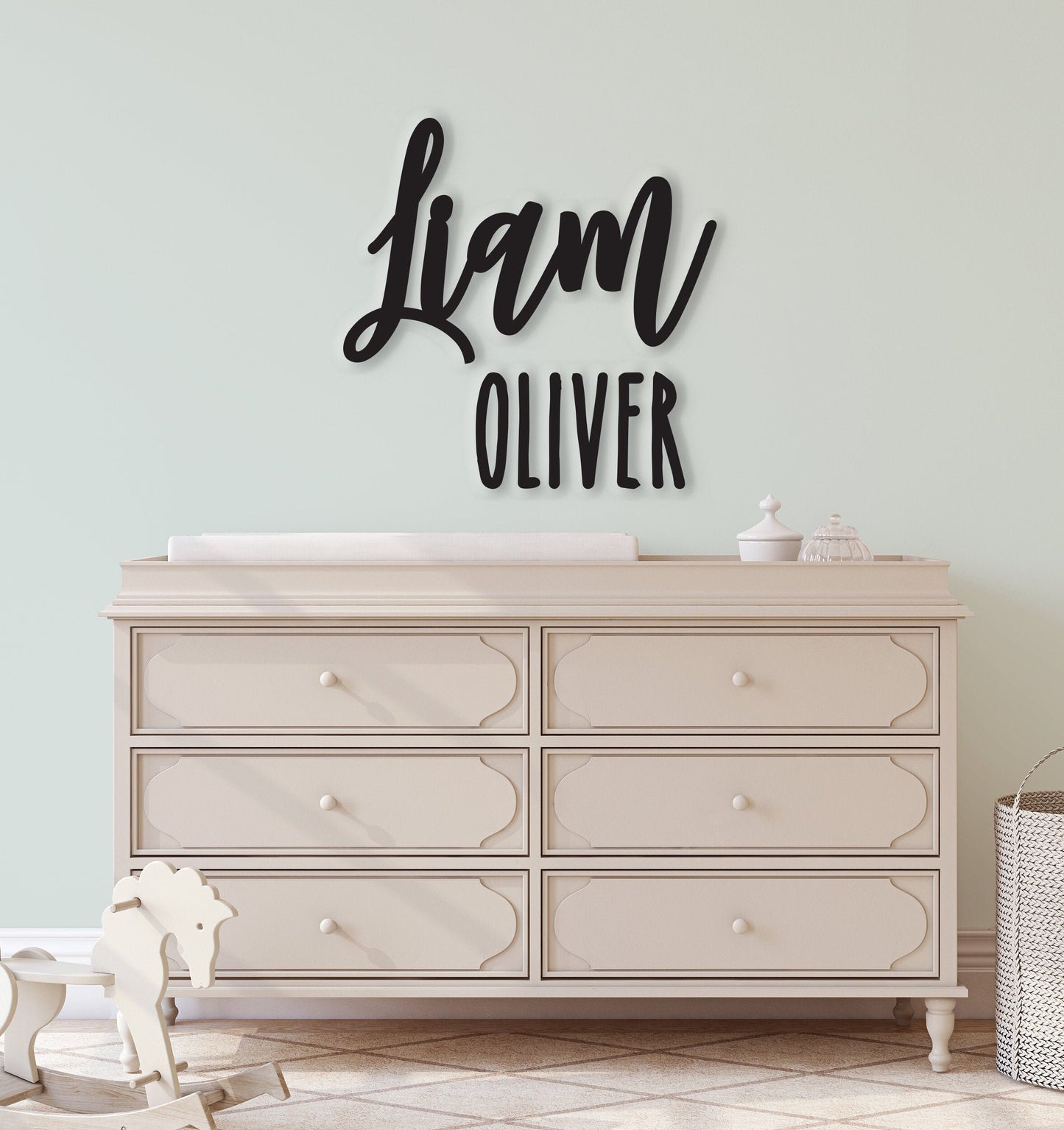 Custom Name Sign, First & Middle Name. First name is title case. Middle name is all uppercased & NOT connected. Personalized Name Sign, Handwritten Font Personalized Wood Name Sign. Wooden Name Childrens Name sign. Various colors and sizes available