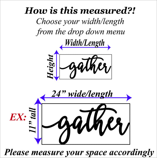 Wood Gather Sign, Wall Art, Home Decor