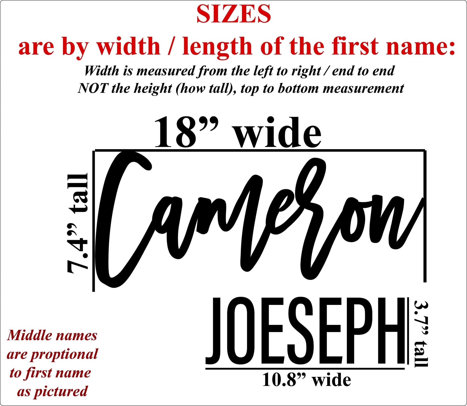 Custom Nursery Wood Name Sign Decor, Personalized with First & Middle Name or other two words