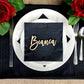Custom Name Place Cards for Wedding Table Settings, Thanksgiving plate settings or any other special occasion event.