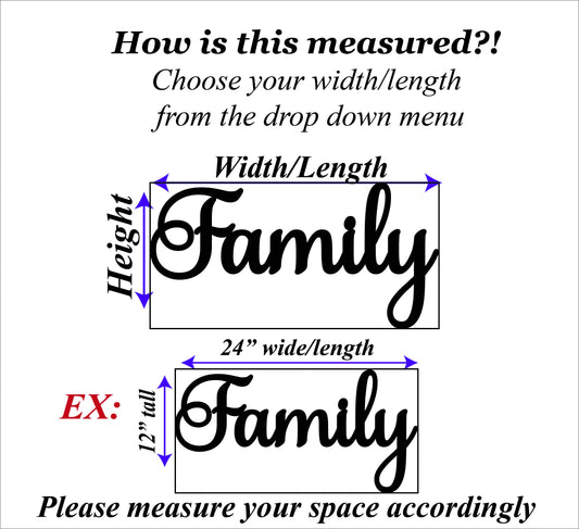 Family sign, Family Wood Sign, Family Wall Decor, Thanksgiving Decor, Family Word Sign, Wood Cut Out Family Sign, Family & Dining room decor