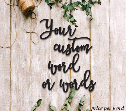 Custom wood words Custom word signs, Small words or Names For Crafts, Wooden Names, DIY project Small Wood Name Sign, Personalized Wood Word