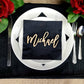 Custom Name Place Cards for Wedding Table Settings, Thanksgiving plate settings or any other special occasion event.
