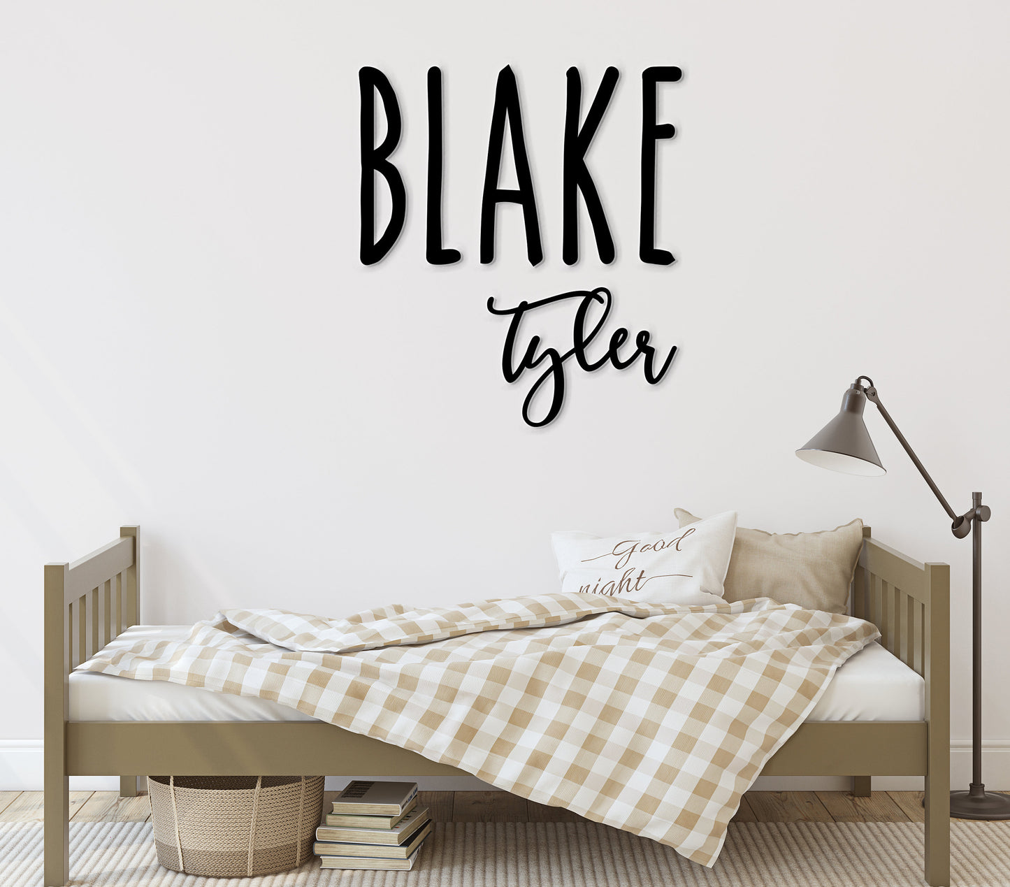 Custom Name Sign, First is in all capital letters & Middle Name is cursive, with first letter lowercased. Personalized Name Sign, Handwritten Font Personalized Wood Name Sign. Wooden Name Childrens Name sign. Various colors and sizes available