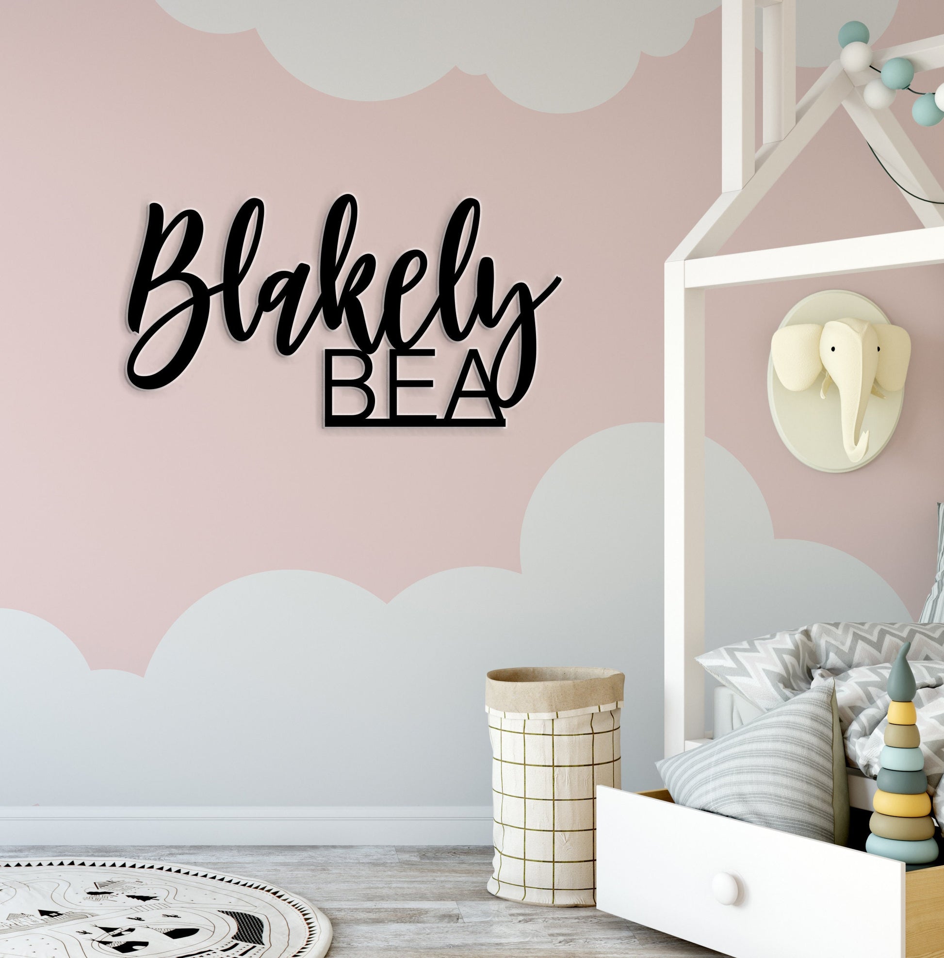 Custom Name Sign, First & Middle Name. First name is title case + Middle name is all uppercased & ALL connected. Personalized Name Sign, Handwritten Font Personalized Wood Name Sign. Wooden Name Childrens Name sign. Various colors and sizes available