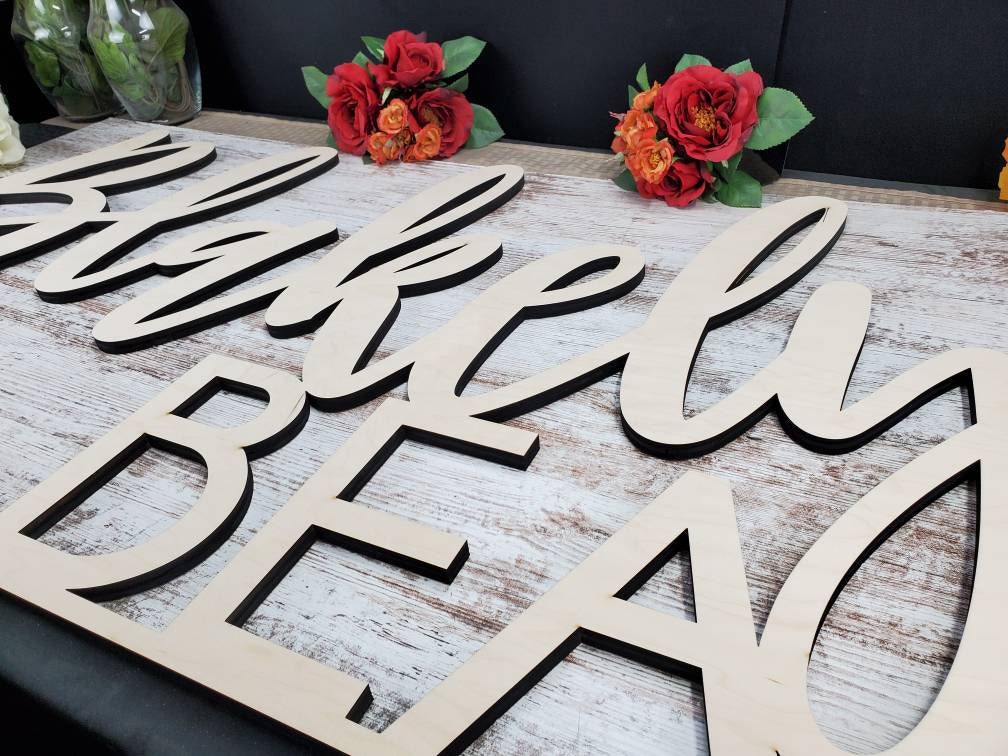 Custom First & Middle Name Sign, Personalized Event Decor, Baby Shower Gift, Nursery Name Sign