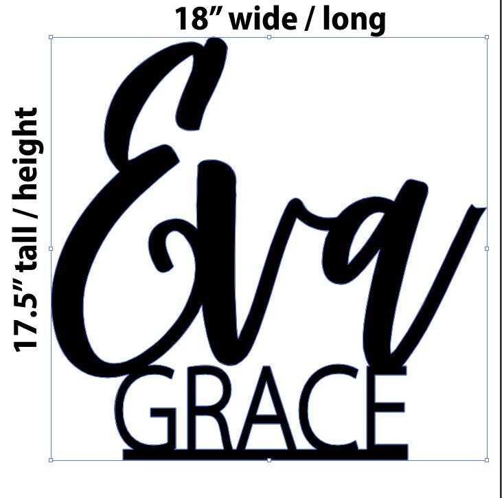 Custom First & Middle Name Sign, Personalized Event Decor, Baby Shower Gift, Nursery Name Sign