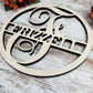 Custom Last Name & Monogram Sign with Letter Initial, Circle / Round Family Name Sign, Personalized Home Decor