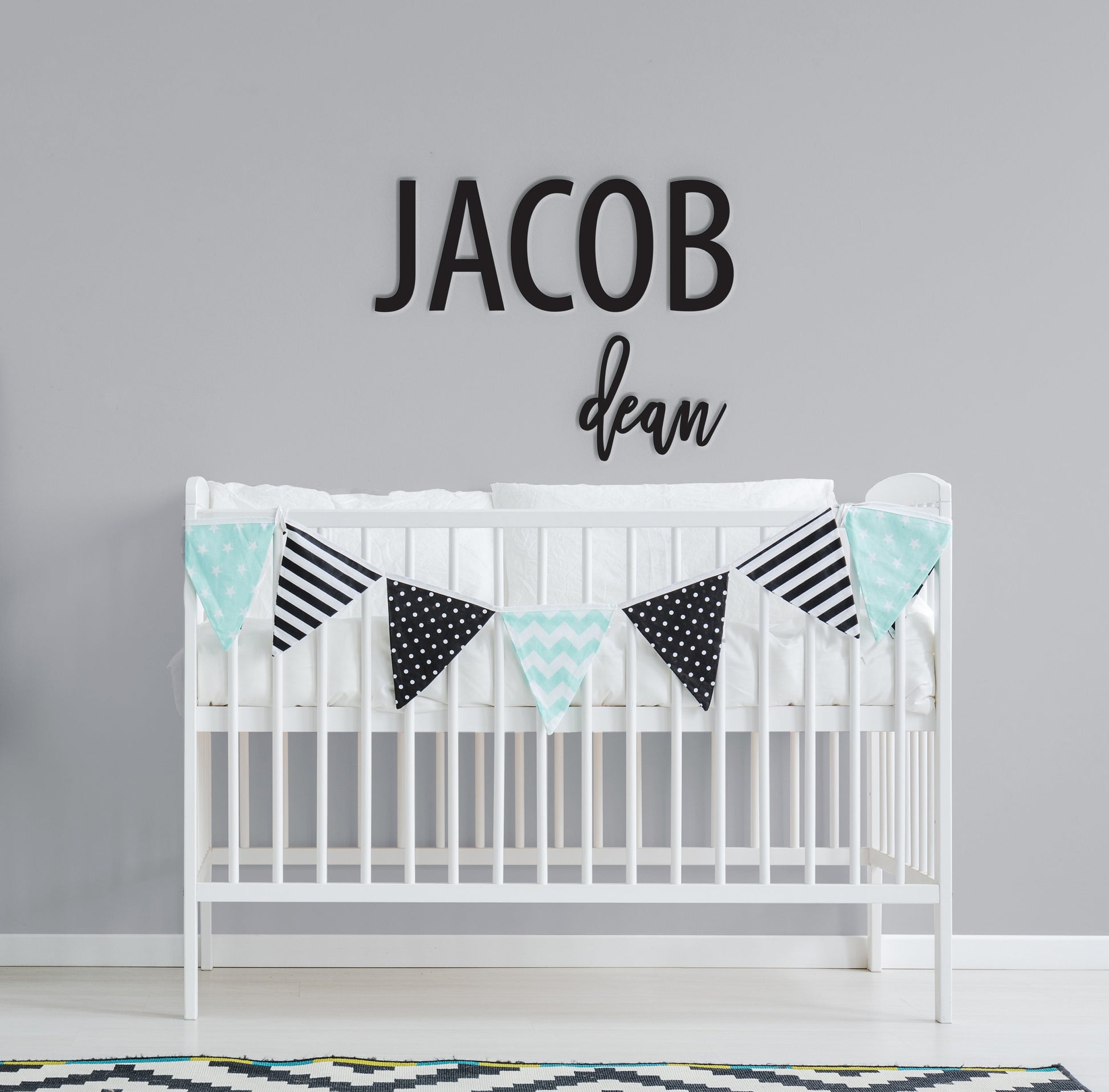 Custom Name Sign, First is in all capital letters & Middle Name is cursive, with first letter lowercased. Personalized Name Sign, Handwritten Font Personalized Wood Name Sign. Wooden Name Childrens Name sign. Various colors and sizes available