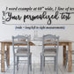Custom wood words - Custom Phrases - Personalize any custom phrase
