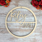 Custom Name Sign, First & Middle Name. Personalized Circle Name Sign, Handwritten Font Personalized Name Sign. Kids Round Name sign, Gift