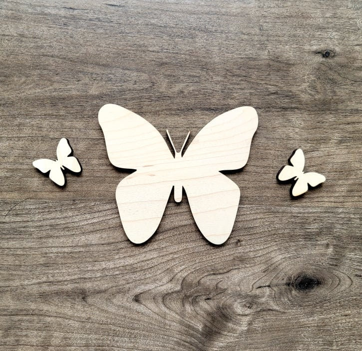 Butterfly Wood Cut out Shape, Wooden Butterfly Shape Blank, Unfinished Butterfly wood blank, Shapes for Crafts DIY Wood Blank, Butterfly shape blank
