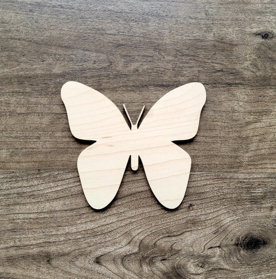 Butterfly Wood Cut out Shape, Wooden Butterfly Shape Blank, Unfinished Butterfly wood blank, Shapes for Crafts DIY Wood Blank, Butterfly shape blank
