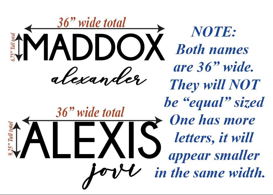 Nursery Wooden Name Sign Decor or other Personalized 2 Word or Name Combo - Includes Custom First & Middle name as pictured