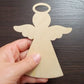 Christmas Angel Wood Cut out Shape, Wooden Angel - Unfinished, DIY Wood Blank, Christmas wood blank, Wood Crafts, Holiday Ornaments Shapes