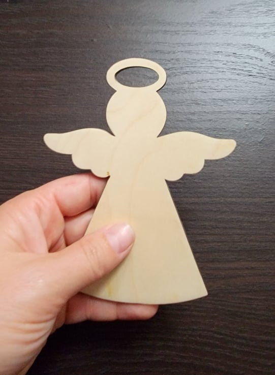 Christmas Angel Wood Cut out Shape, Wooden Angel - Unfinished, DIY Wood Blank, Christmas wood blank, Wood Crafts, Holiday Ornaments Shapes