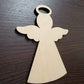 Christmas Angel Wood Cut out Shape, Wooden Angel - Unfinished, DIY Wood Blank, Christmas wood blank, Wood Crafts, Holiday Ornaments Shapes
