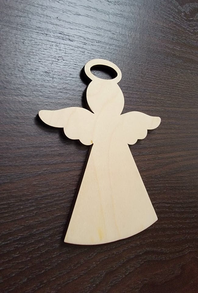 Christmas Angel Wood Cut out Shape, Wooden Angel - Unfinished, DIY Wood Blank, Christmas wood blank, Wood Crafts, Holiday Ornaments Shapes