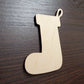 Christmas Stocking Wood Cut out Shape, Wooden Unfinished, DIY Wood Blank, Christmas wood blank, Wood Crafts, Holiday Ornaments