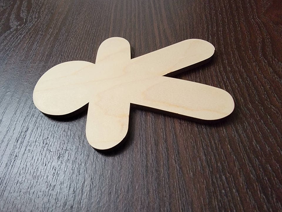 Gingerbread man Wood Cut Out shape, Wooden Gingerbread man - Unfinished, DIY Wood Blank, Christmas wood blank, Wood Crafts, Holiday Ornaments
