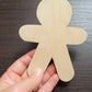 Gingerbread man Wood Cut Out shape, Wooden Gingerbread man - Unfinished, DIY Wood Blank, Christmas wood blank, Wood Crafts, Holiday Ornaments