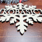 Personalized Snowflake Christmas Ornament, Custom Wood Cut out Name Snowflake Ornaments, Wooden Christmas Ornament, Personalizable Name Ornaments, gifts
