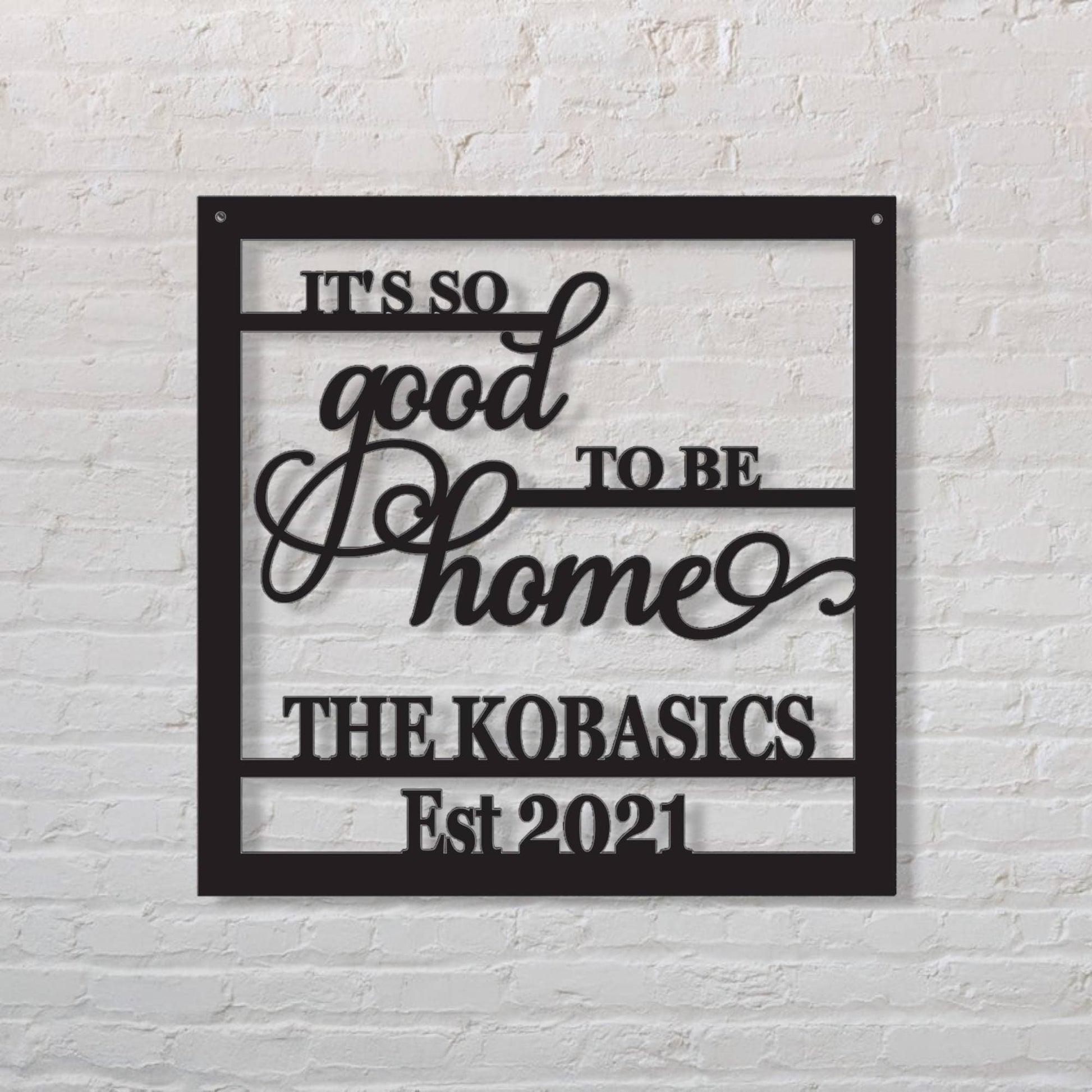 Its good to be home, Custom Wooden Name Sign with Est year, Housewarming or Newly Wed Gift